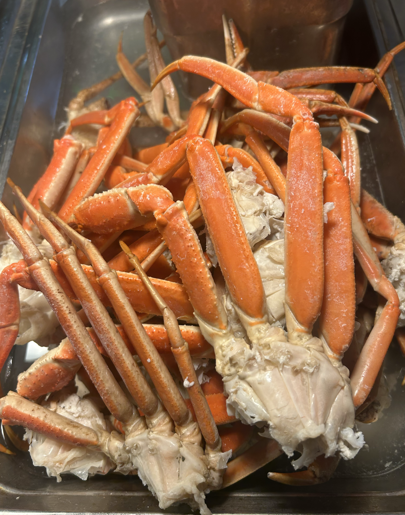 Fresh crab legs at Ichiban Buffet